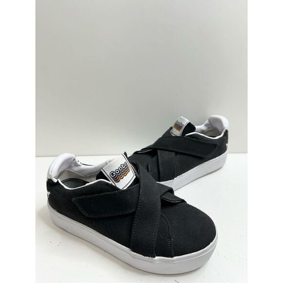 Goats Sneakers Womens Size 8 Black Canvas Crisscross Platform Shoes - Picture 6 of 11